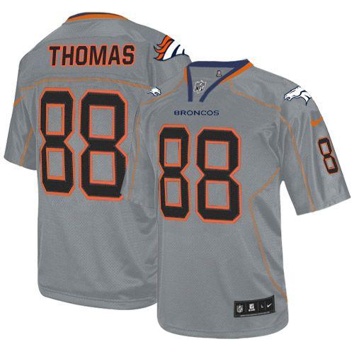  Broncos #88 Demaryius Thomas Lights Out Grey Men's Stitched NFL Elite Jersey
