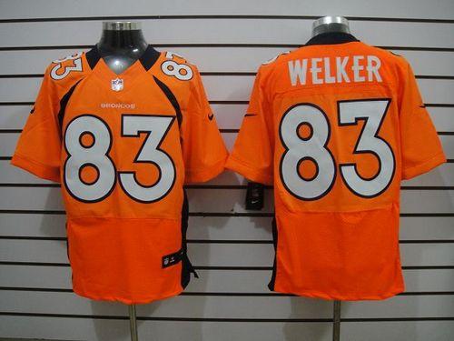  Broncos #83 Wes Welker Orange Team Color Men's Stitched NFL Elite Jersey
