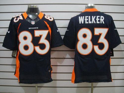  Broncos #83 Wes Welker Navy Blue Alternate Men's Stitched NFL Elite Jersey