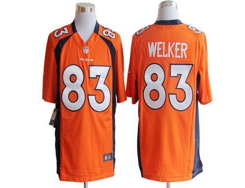  Broncos #83 Wes Welker Orange Team Color Men's Stitched NFL Game Jersey
