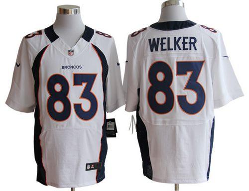  Broncos #83 Wes Welker White Men's Stitched NFL Elite Jersey