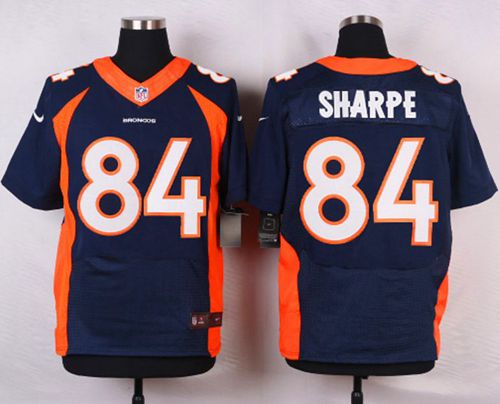  Broncos #84 Shannon Sharpe Navy Blue Alternate Men's Stitched NFL Elite Jersey