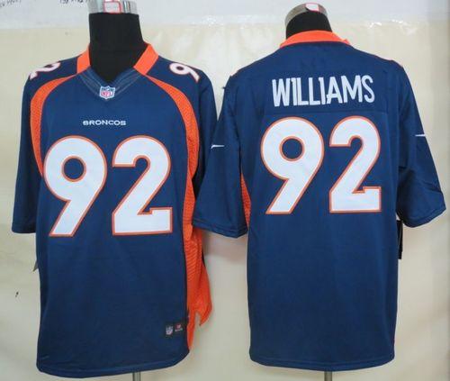 Broncos #92 Sylvester Williams Navy Blue Alternate Men's Stitched NFL Limited Jersey