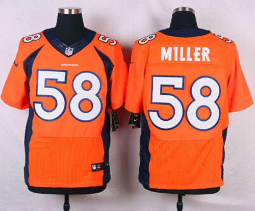  Broncos #58 Von Miller Orange Team Color Men's Stitched NFL New Elite Jersey
