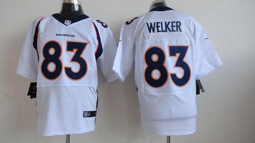  Broncos #83 Wes Welker White Men's Stitched NFL New Elite Jersey