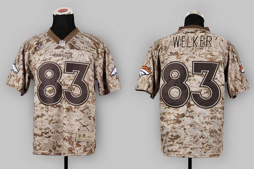  Broncos #83 Wes Welker Camo USMC Men's Stitched NFL New Elite Jersey