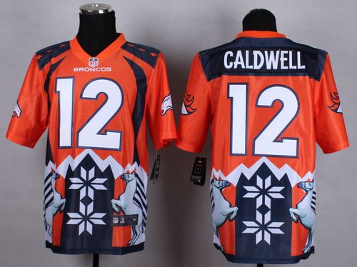  Broncos #12 Andre Caldwell Orange Men's Stitched NFL Elite Noble Fashion Jersey