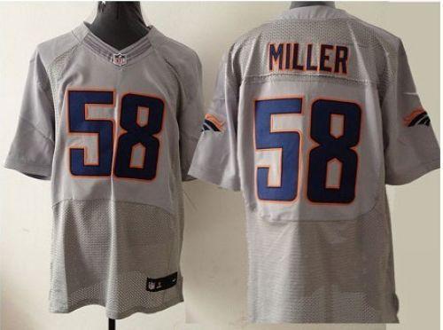  Broncos #58 Von Miller New Grey Shadow Men's Stitched NFL Elite Jersey
