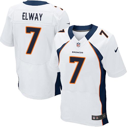  Broncos #7 John Elway White Men's Stitched NFL Elite Jersey
