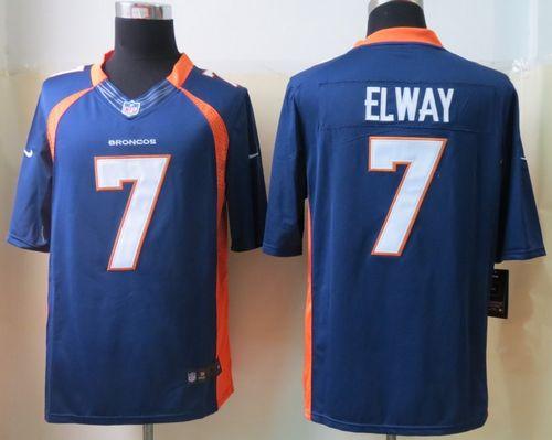  Broncos #7 John Elway Navy Blue Alternate Men's Stitched NFL Limited Jersey