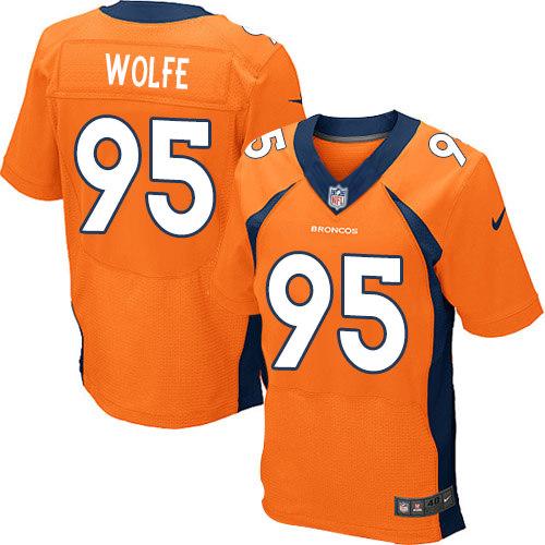  Broncos #95 Derek Wolfe Orange Team Color Men's Stitched NFL New Elite Jersey