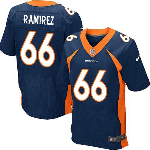  Broncos #66 Manny Ramirez Navy Blue Alternate Men's Stitched NFL New Elite Jersey