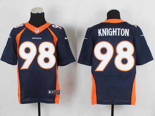  Broncos #98 Terrance Knighton Navy Blue Alternate Men's Stitched NFL New Elite Jersey