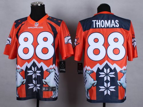  Broncos #88 Demaryius Thomas Orange Men's Stitched NFL Elite Noble Fashion Jersey