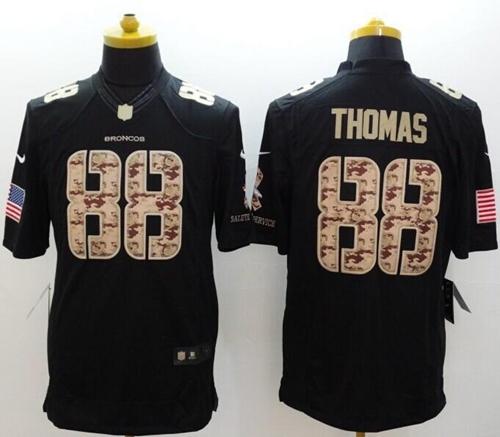  Broncos #88 Demaryius Thomas Black Men's Stitched NFL Limited Salute to Service Jersey