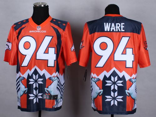  Broncos #94 DeMarcus Ware Orange Men's Stitched NFL Elite Noble Fashion Jersey
