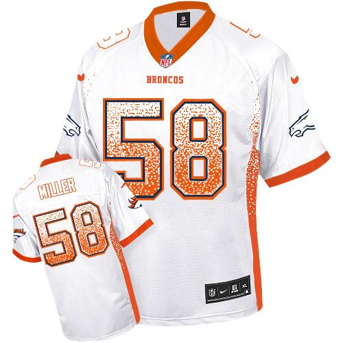  Broncos #58 Von Miller White Men's Stitched NFL Elite Drift Fashion Jersey