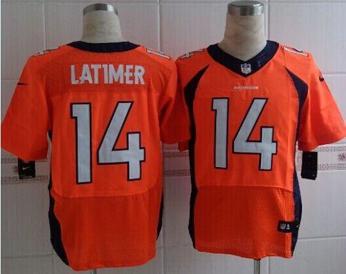  Broncos #14 Cody Latimer Orange Team Color Men's Stitched NFL New Elite Jersey