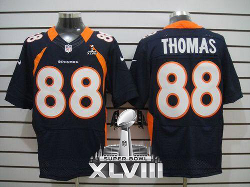 Broncos #88 Demaryius Thomas Navy Blue Alternate Super Bowl XLVIII Men's Stitched NFL Elite Jersey