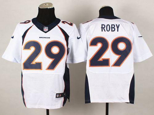  Broncos #29 Bradley Roby White Men's Stitched NFL New Elite Jersey