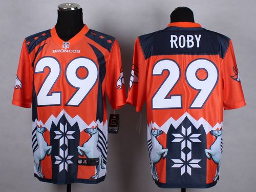  Broncos #29 Bradley Roby Orange Men's Stitched NFL Elite Noble Fashion Jersey