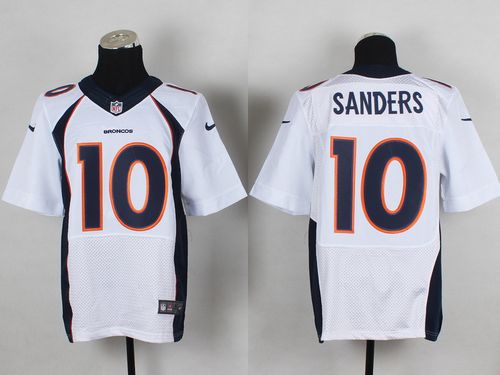  Broncos #10 Emmanuel Sanders White Men's Stitched NFL New Elite Jersey