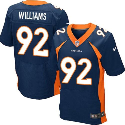  Broncos #92 Sylvester Williams Navy Blue Alternate Men's Stitched NFL New Elite Jersey
