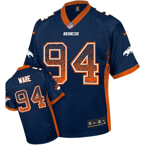  Broncos #94 DeMarcus Ware Navy Blue Alternate Men's Stitched NFL Elite Drift Fashion Jersey