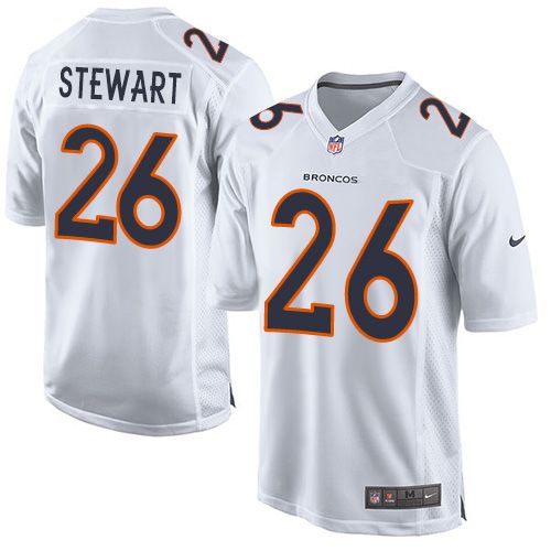  Broncos #26 Darian Stewart White Men's Stitched NFL Game Event Jersey