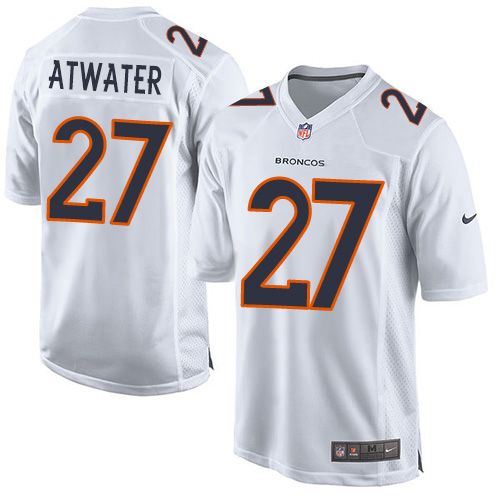  Broncos #27 Steve Atwater White Men's Stitched NFL Game Event Jersey