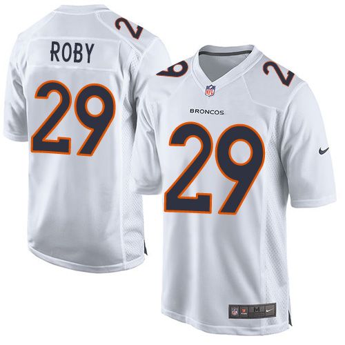  Broncos #29 Bradley Roby White Men's Stitched NFL Game Event Jersey