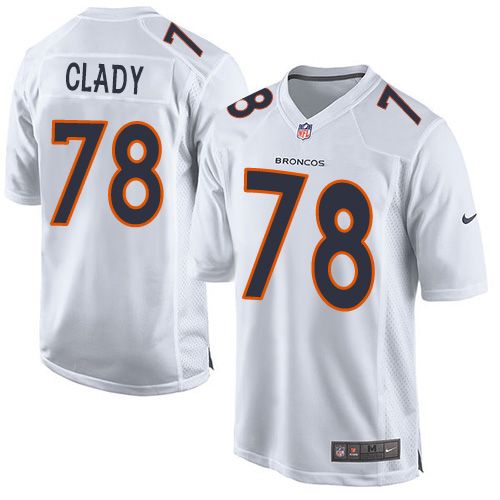  Broncos #78 Ryan Clady White Men's Stitched NFL Game Event Jersey