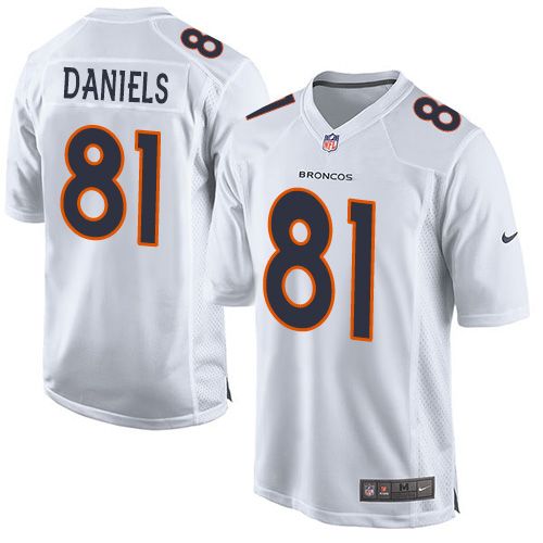  Broncos #81 Owen Daniels White Men's Stitched NFL Game Event Jersey