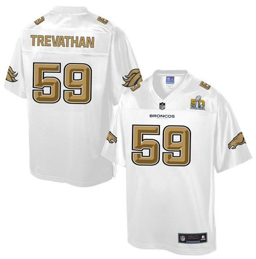  Broncos #59 Danny Trevathan White Men's NFL Pro Line Super Bowl 50 Fashion Game Jersey