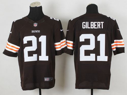  Browns #21 Justin Gilbert Brown Team Color Men's Stitched NFL Elite Jersey