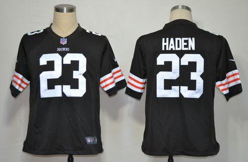  Browns #23 Joe Haden Brown Team Color Men's Stitched NFL Game Jersey