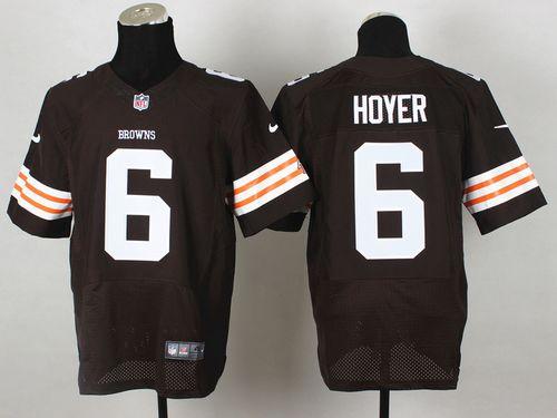  Browns #6 Brian Hoyer Brown Team Color Men's Stitched NFL Elite Jersey