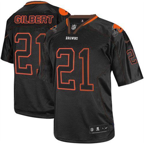  Browns #21 Justin Gilbert Lights Out Black Men's Stitched NFL Elite Jersey