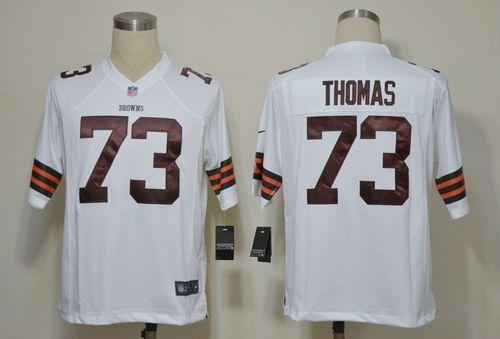  Browns #73 Joe Thomas White Men's Stitched NFL Game Jersey