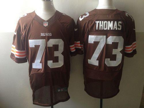  Browns #73 Joe Thomas Brown Team Color Men's Stitched NFL Elite Jersey