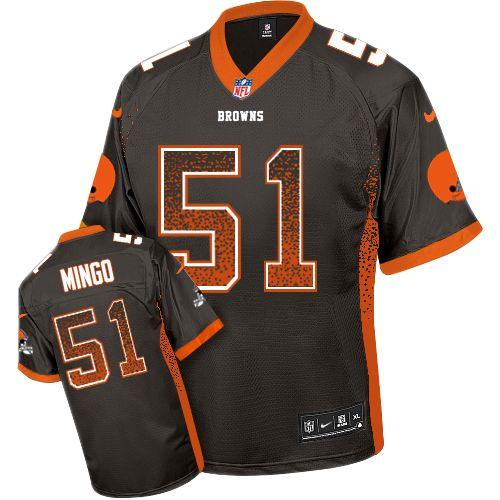  Browns #51 Barkevious Mingo Brown Team Color Men's Stitched NFL Elite Drift Fashion Jersey