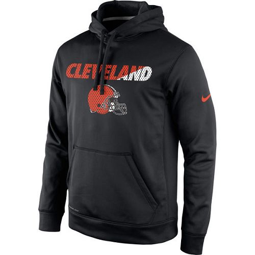 Men's Cleveland Browns  Black Kick Off Staff Performance Pullover Hoodie