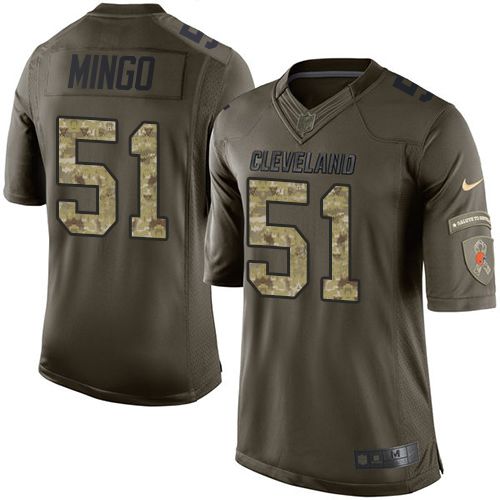  Browns #51 Barkevious Mingo Green Men's Stitched NFL Limited Salute to Service Jersey