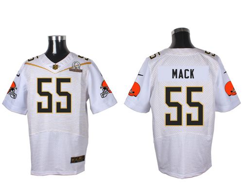  Browns #55 Alex Mack White 2016 Pro Bowl Men's Stitched NFL Elite Jersey
