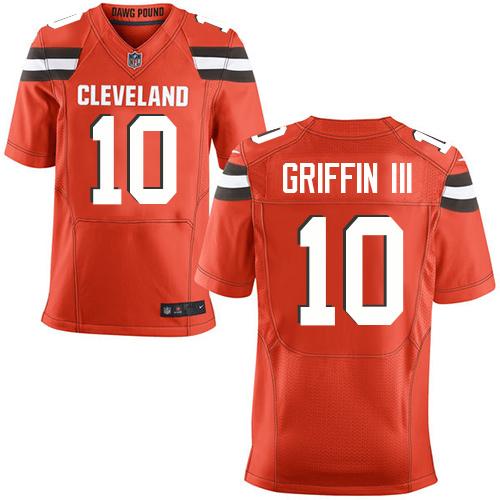  Browns #10 Robert Griffin III Orange Alternate Men's Stitched NFL New Elite Jersey