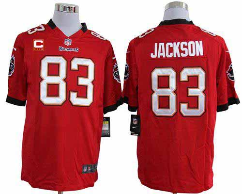  Buccaneers #83 Vincent Jackson Red Team Color With C Patch Men's Stitched NFL Game Jersey