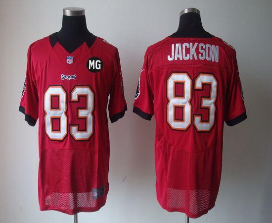  Buccaneers #83 Vincent Jackson Red Team Color With MG Patch Men's Stitched NFL Elite Jersey