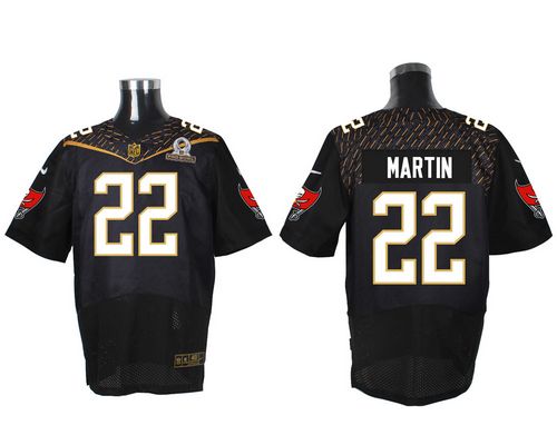  Buccaneers #22 Doug Martin Black 2016 Pro Bowl Men's Stitched NFL Elite Jersey