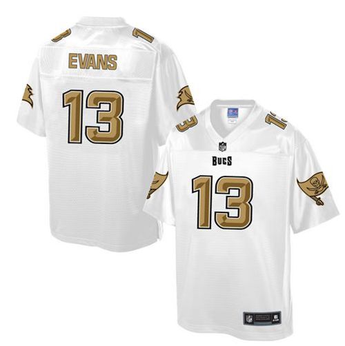  Buccaneers #13 Mike Evans White Men's NFL Pro Line Fashion Game Jersey