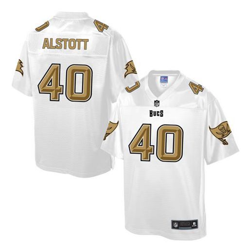  Buccaneers #40 Mike Alstott White Men's NFL Pro Line Fashion Game Jersey
